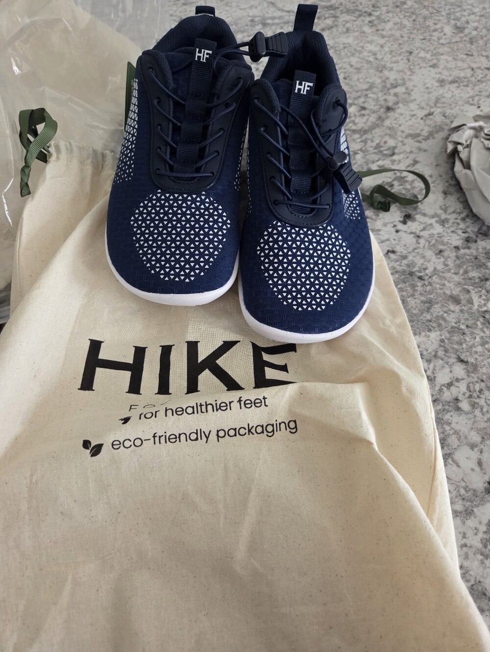 New Hike Barefeet Blue And White Shoes Sz Womens 8 -8.5